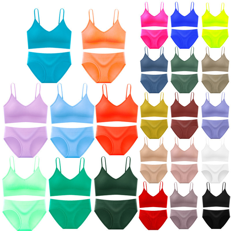 Cross-Border quality version of large U666 beautiful back sports bra set seamless women's fitness underwear foreign trade briefs Cross-Border quality version of large U666 beautiful back sports bra set seamless women's fitness underwear foreign trade briefs