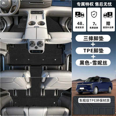 Waterproof Floor Mat Decoration, Tpe – Modelə uyğun ayaqaltı - zhiji-ls9-tpe-floor-mat-upgrade-package-threshold-tpe-foot-pad-black-snow