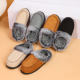 Cross-border New Wholesale Men's Faded Fur Mouth Mark Shoes Home Warm Outer Wear fleece-lined Non-slip Thick Cotton Slippers