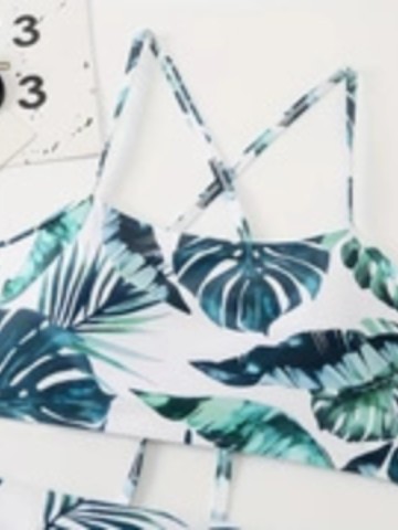 GraceChic European And American High-Waisted Swimsuit For Women, Premium Strap, Conservative Print, Sexy Slim Fit, Hot Spring_voghion.com