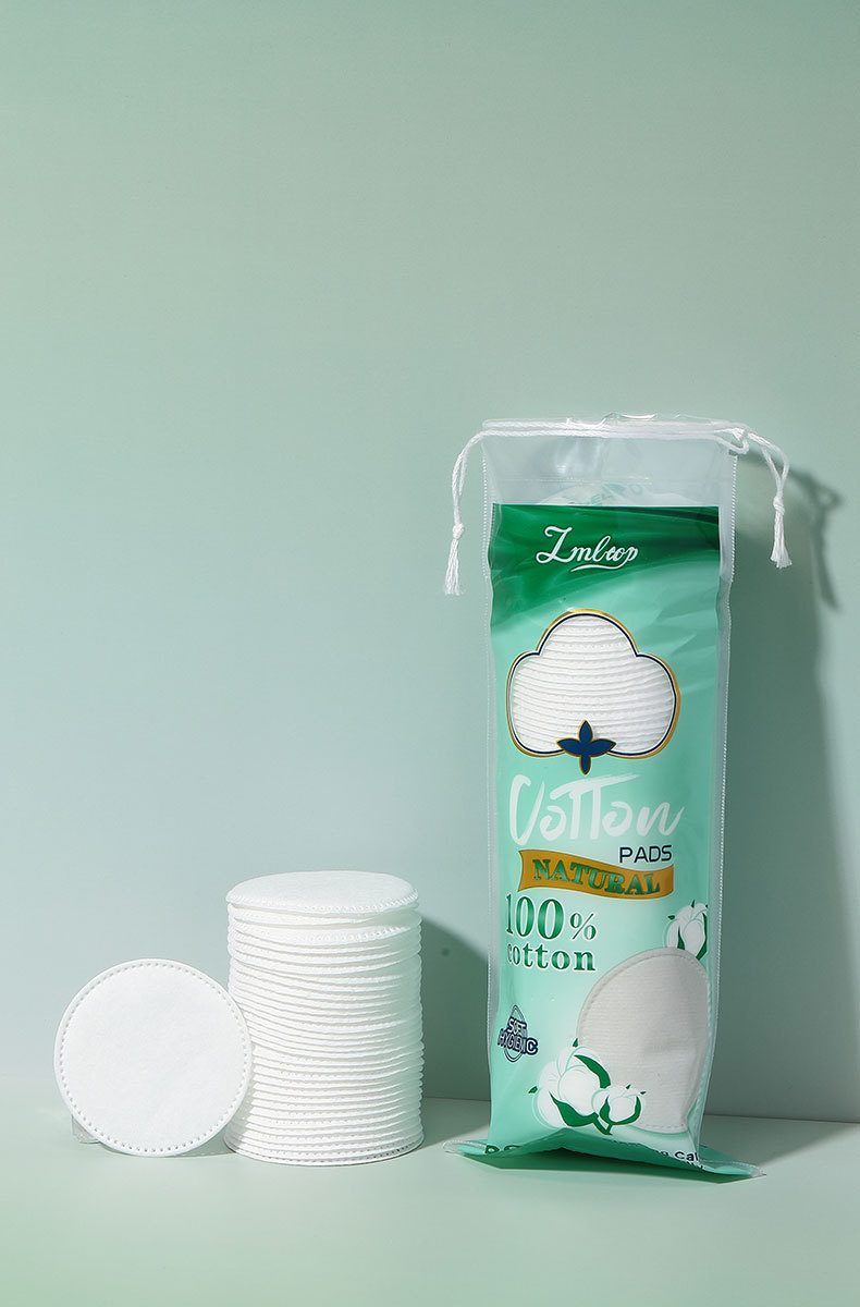 LMLTOP Cross-border all-English all-cotton makeup Cotton, round cotton thickened sandwich wet compress makeup remover cotton pads undefined