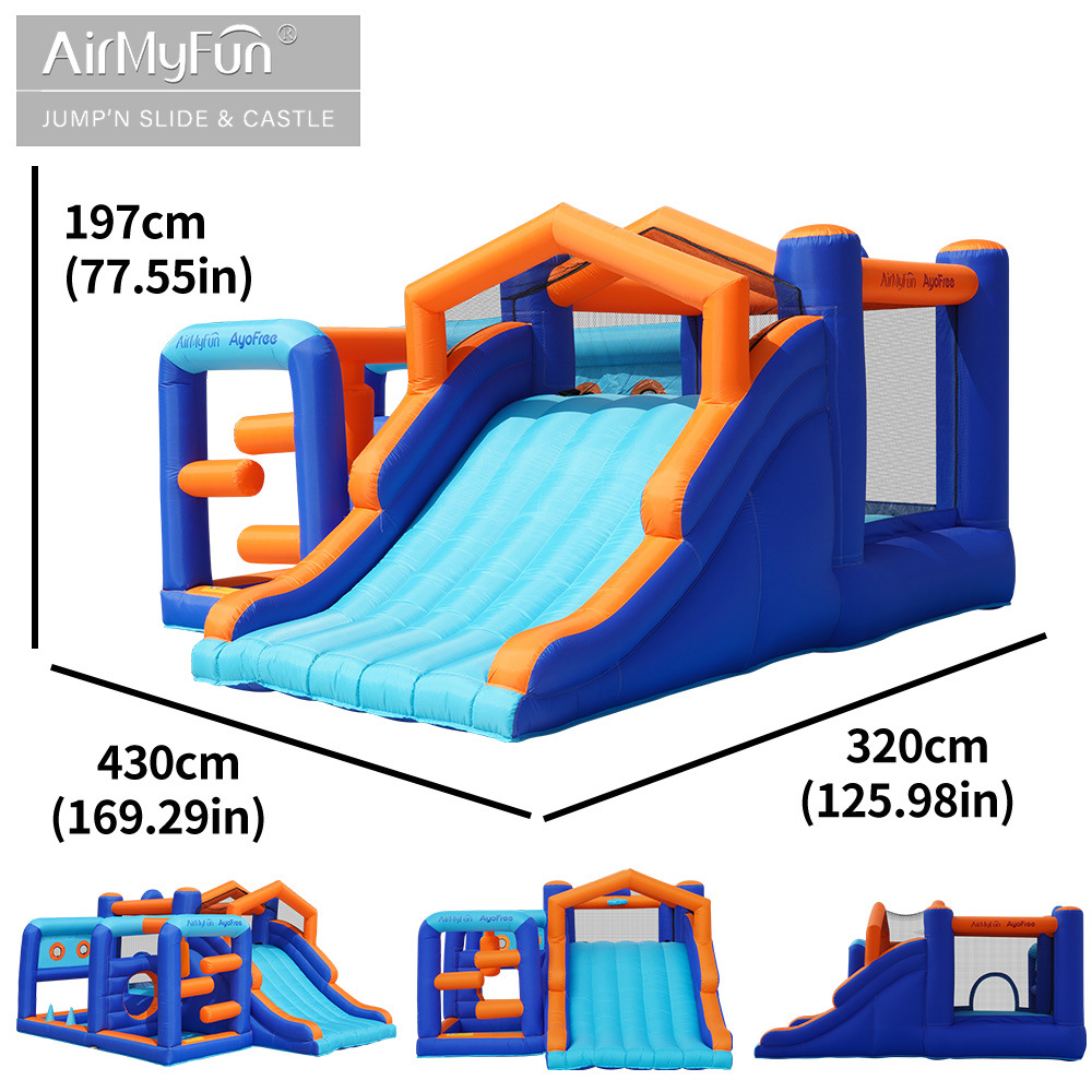 AMF inflatable castillo infantil inflatable casero cama trampolín interior y exterior castillo infantil casero inflatable tobogan