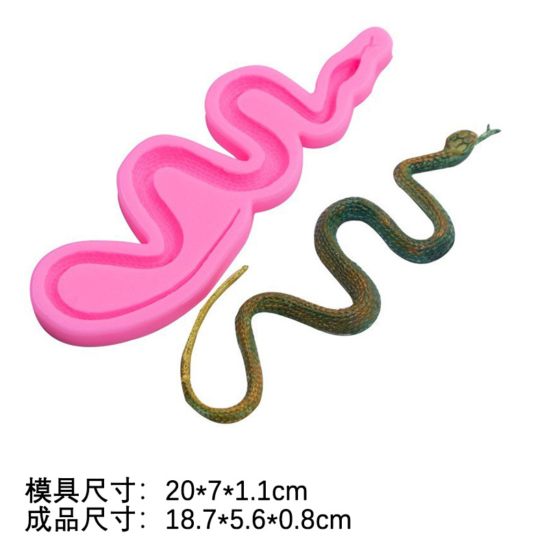 Cruz-frontera DIY Halloween serpiente araña reptil fondant pastel chocolate molde de silicona