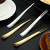 Dessert compact fruit fork stainless steel, coffee mixing stick, ice cream