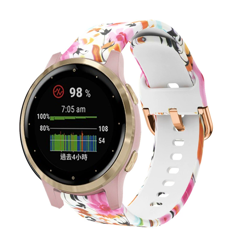 Подходит для Xiaomi Watch Jiaming VivoActive 3/4S силиконовый ремень Huawei B5 печатный ремень 18мм