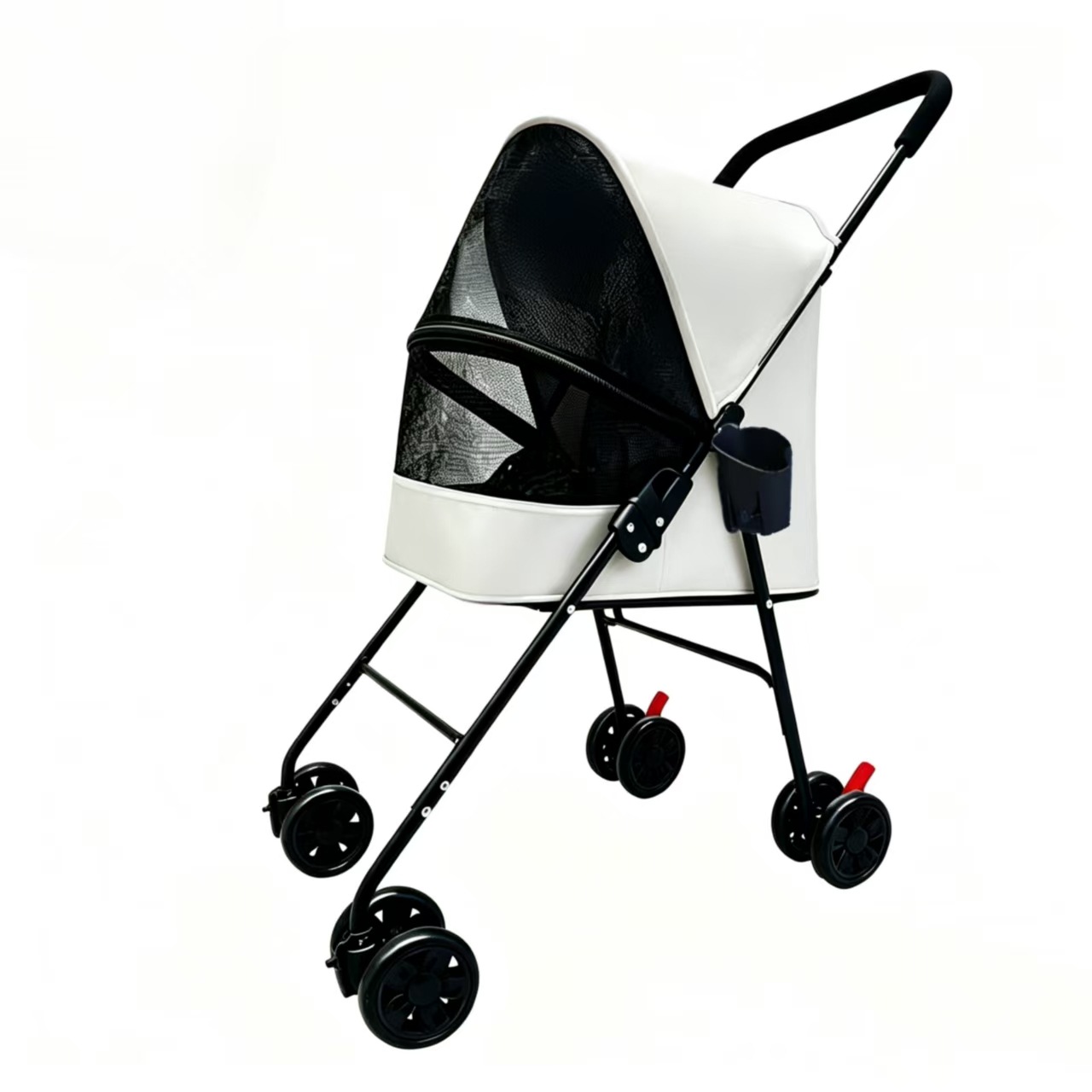 Cochecito Plegable para Mascotas de Metal, Plegable, para Exteriores