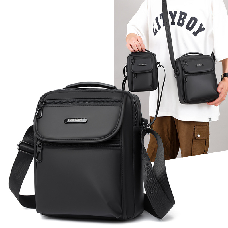 Men's Shoulder Bag, Business Casual Sports Small Backpack, Korean Style Men's Bag, Vertical Crossbody Bag, Multi-Functional Handbag, Trendy