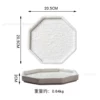 White (8" stone octagonal plate)