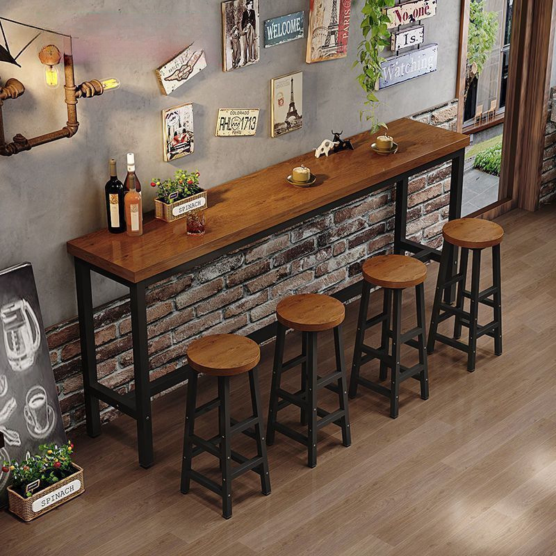 Bar table against the wall, narrow balcony table, partition table for milk tea shop, bar table and chair set, high table, long table