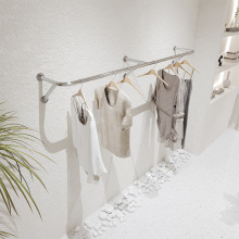 服装店上墙展示架侧挂衣服陈列架童装壁挂式货架女装店墙上挂衣架