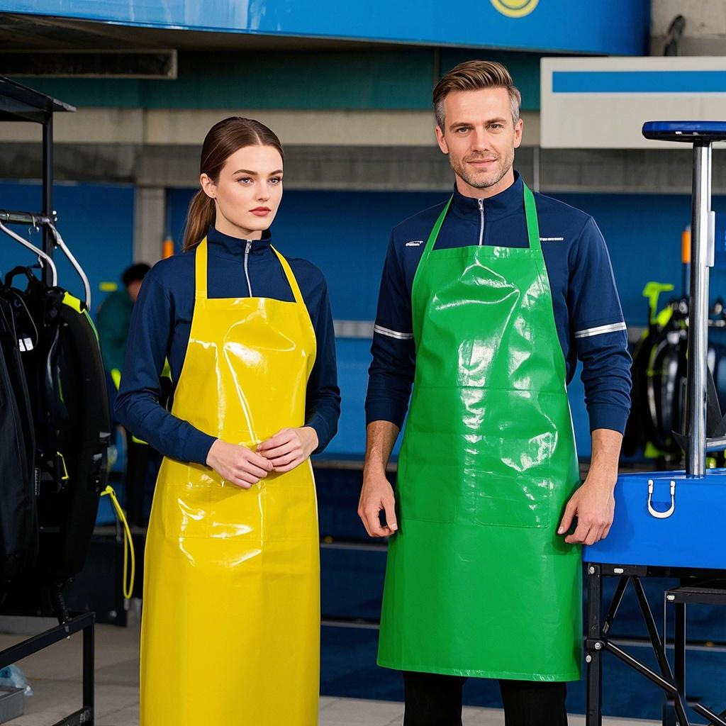 얇은 TPU 방수 내유성 산 및 알칼리 저항성 앞치마 화이트 블루 내마모성 학살 수생 식품 시티 저항성 슬레이어 앞치마