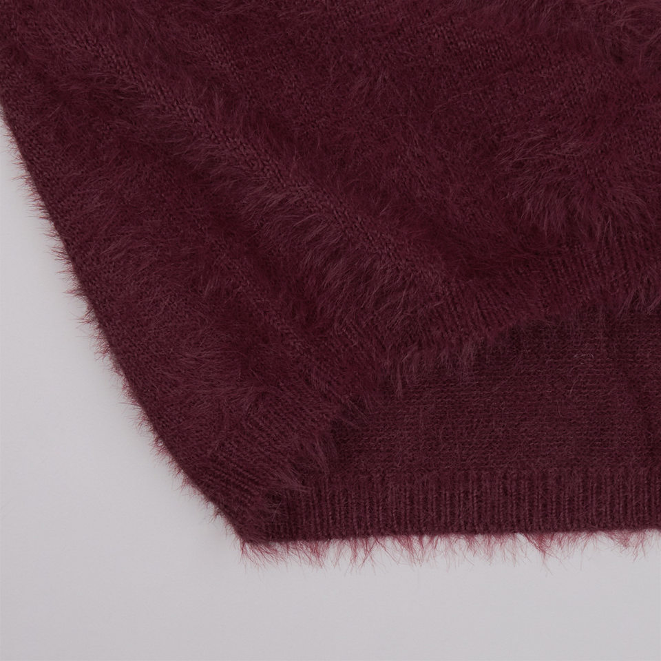 Áo khoác cardigan len nữ dáng ôm cổ tròn tay dài một hàng cúc chất liệu lông mềm mại — Màu hồng, Màu trắng, Màu xám nhạt, Xanh đậm chi tiết 58