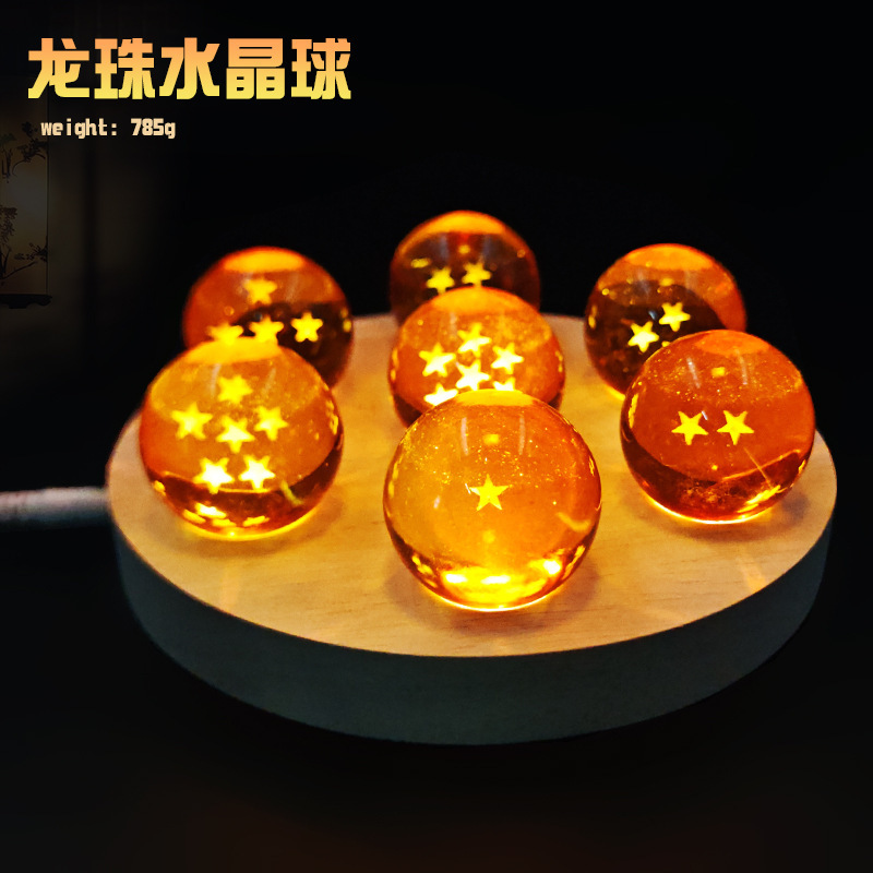 Bolas de dragón bola de cristal luz de noche Sun Wukong Vegeta decoración de escritorio creativa práctica regalo de cumpleaños