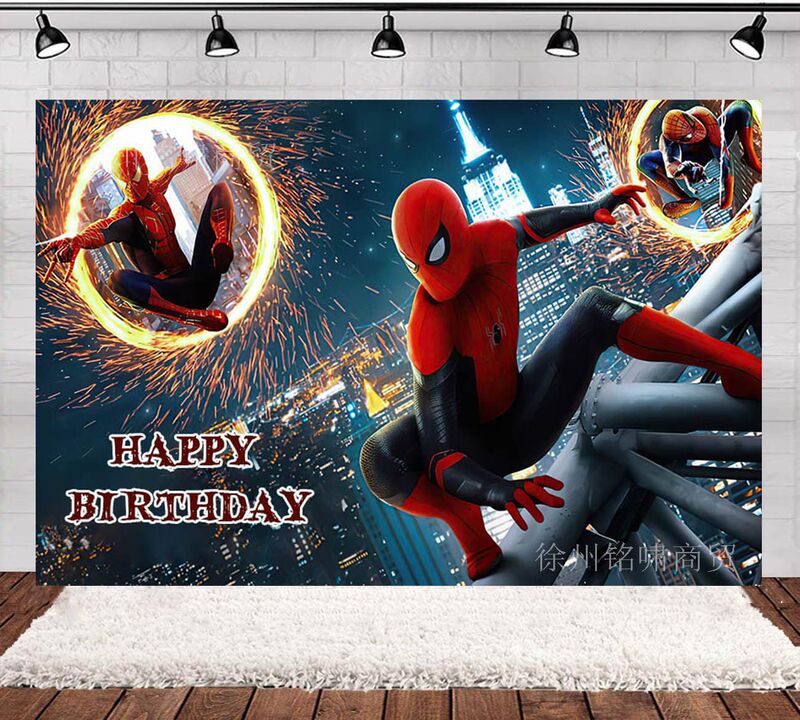 Amazon Avengers Foreign Trade Space Spider-Man Children's Birthday Photography Background Cloth Decorative Banner Props Amazon Avengers Foreign Trade Space Spider-Man Children's Birthday Photography Background Cloth Decorative Banner Props