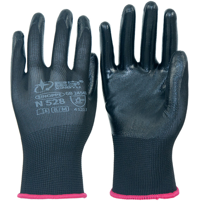 Xingyu N518 guantes de protección laboral antideslizante de trabajo de caucho de acrílico recubierto de goma guantes de trabajo seco