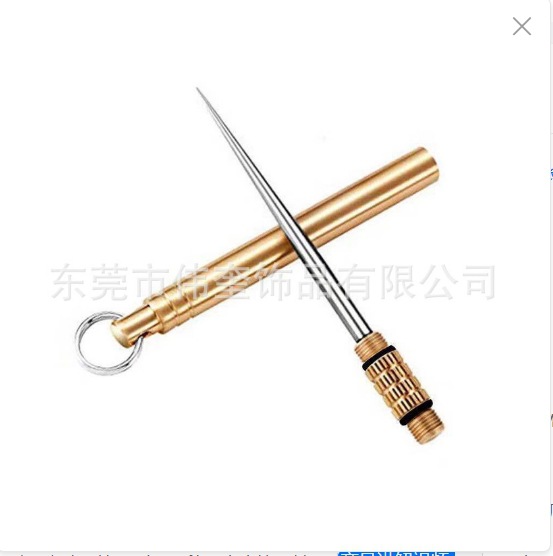 Latón almacén impermeable aleación de titanio palillo combinación integrado tubo palillo de latón barril portátil palillo de dientes artefacto palo de fruta