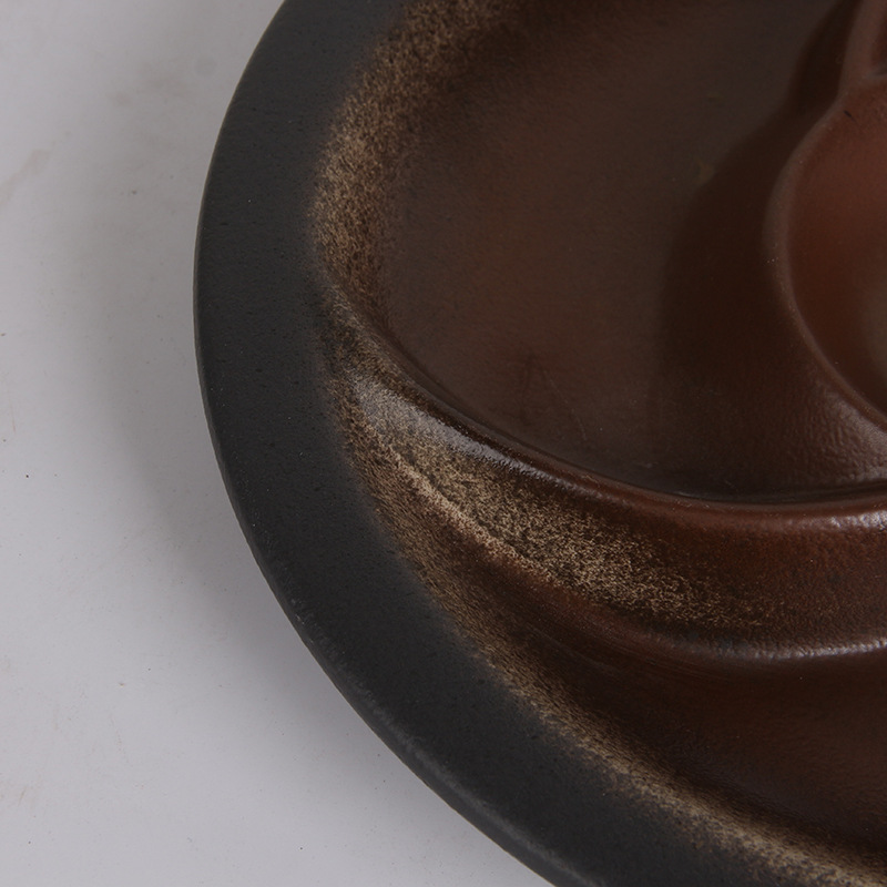 Creativo redondo retro placa de cerámica Hotel hogar occidental plato de fruta Placa de rejilla