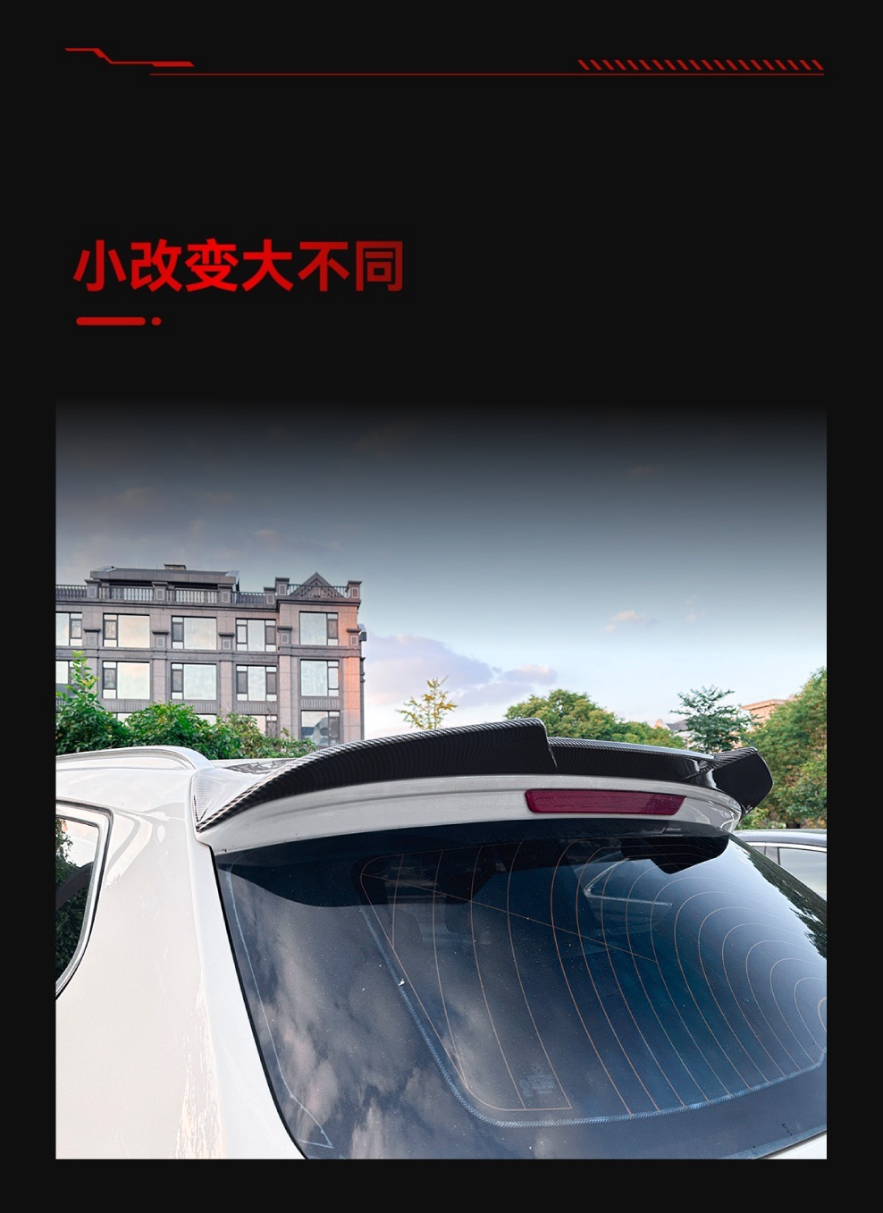 Applicable to 2011-2017 BMW bmw x3 f25 m top wing small tail fixed wind wing spoiler modification parts