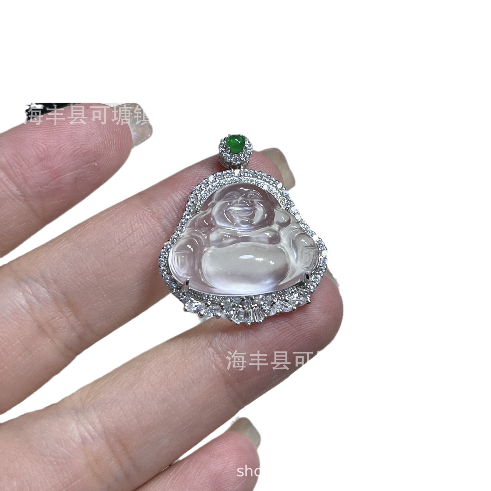 (2개) 공장 도매 S 상감 자연 물 거품 옥 부처님 펜던트 목걸이 작은 신선한 작은 빨간 부서