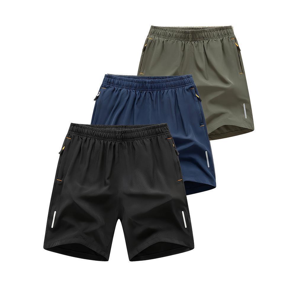 Men's Quick-Dry Athletic Shorts 3-Pack - Solid Color Workout Running Shorts With Drawstring Waist Breathable Lightweight Construction_voghion.com