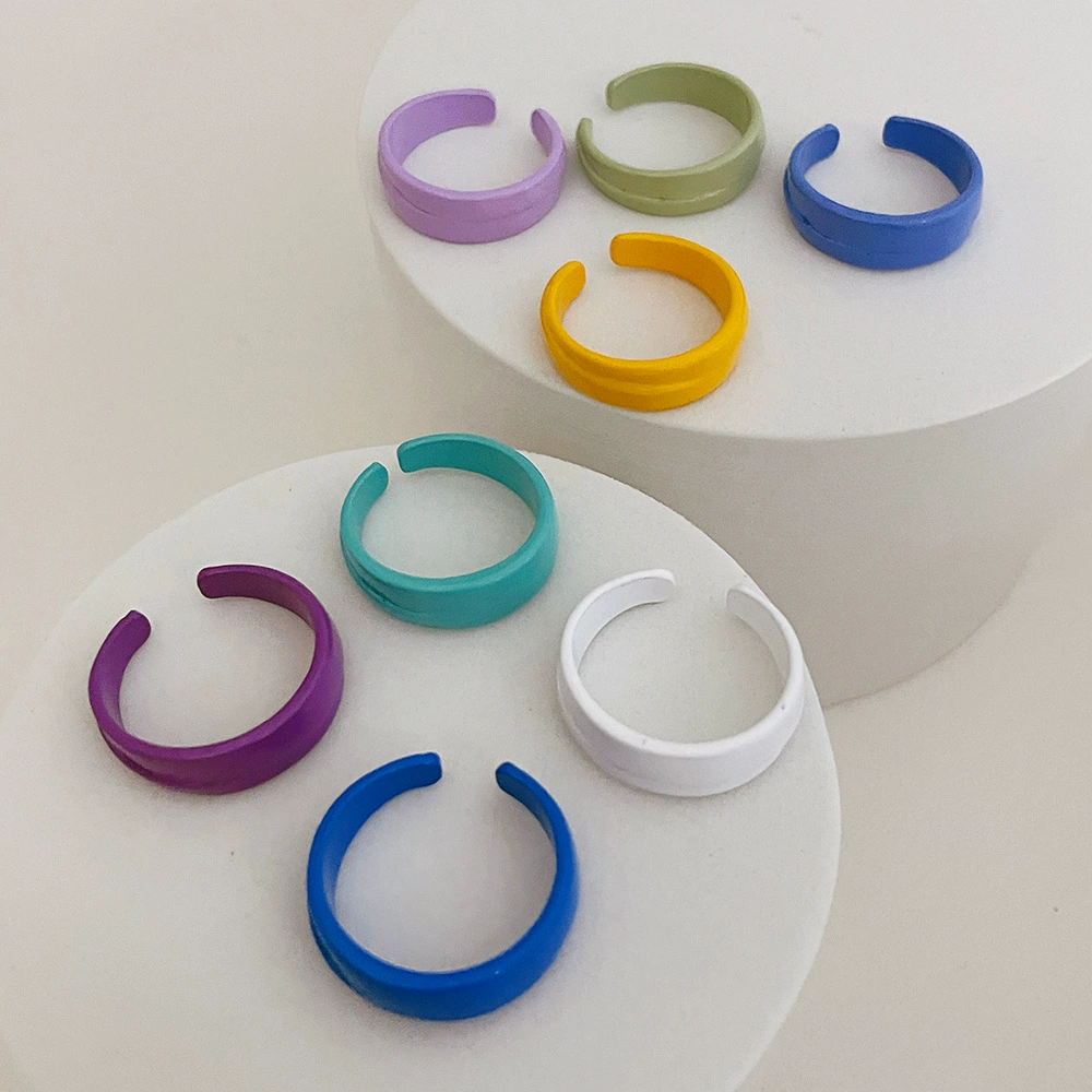 Южная Корея Dongdaemun Дизайн Кольцо женское простое металлическое аэрозольное кольцо холодный стиль отличительное модное Открытое кольцо