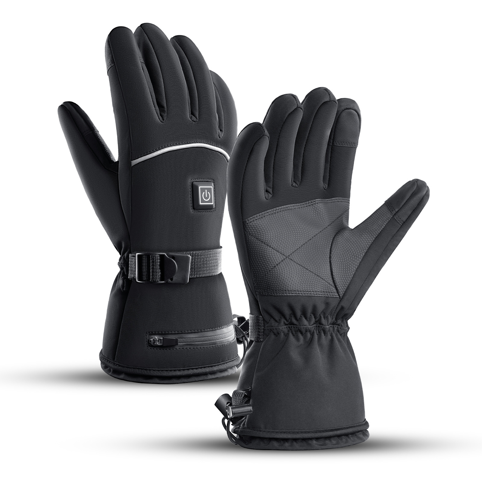 Guantes cálidos para ciclismo y esquí al aire libre de otoño e invierno, guantes de ciclismo con calefacción, calefacción eléctrica a prueba de frío, impermeables, pantalla táctil, venta al por mayor