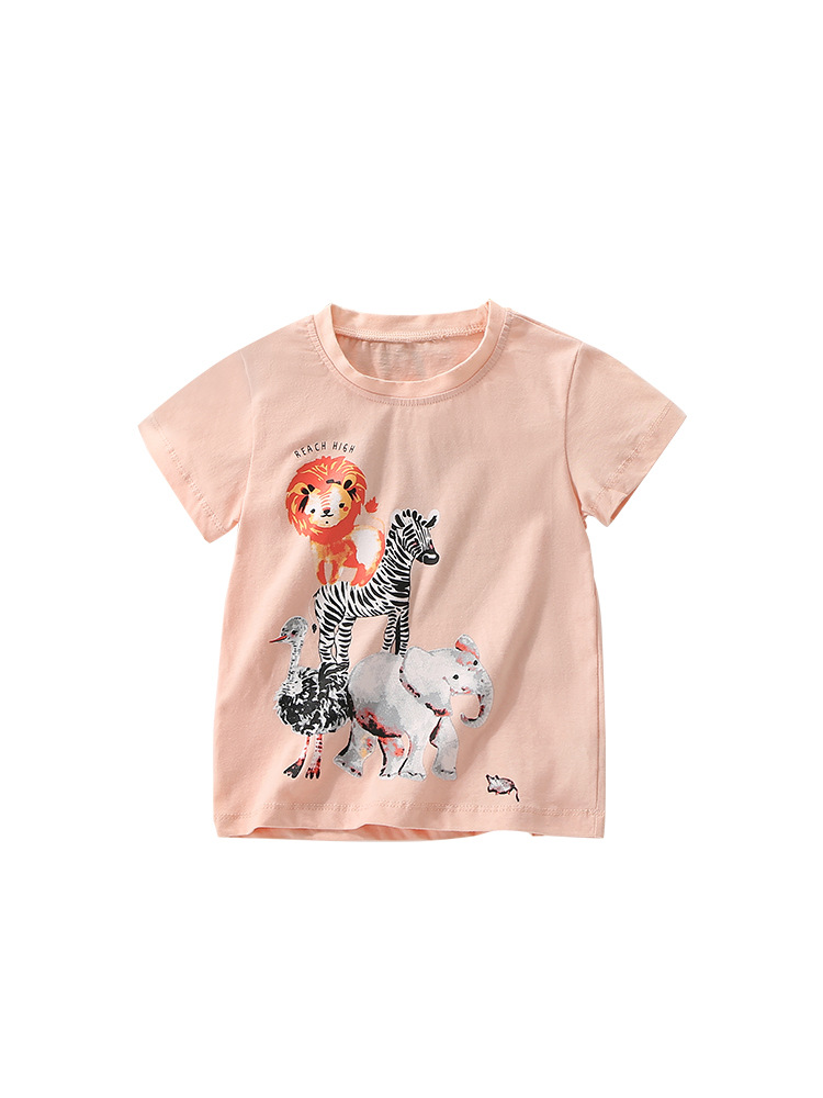 Malwee transfronterizo camiseta de niño verano nuevo estilo europeo y americano de niños de cuello redondo de manga corta lindos chaqueta de niño pequeño