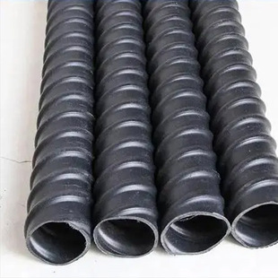 Black Pre-Strength Plastic Corrugated Tube Round Tube Bridge Engineering Ultrasonic Plastic Tube Thickeneded Double Wall Corrugated Hose
