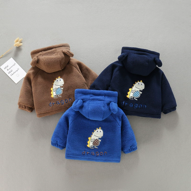 Children's winter fleece down jacket for boys, increased thickness, western style