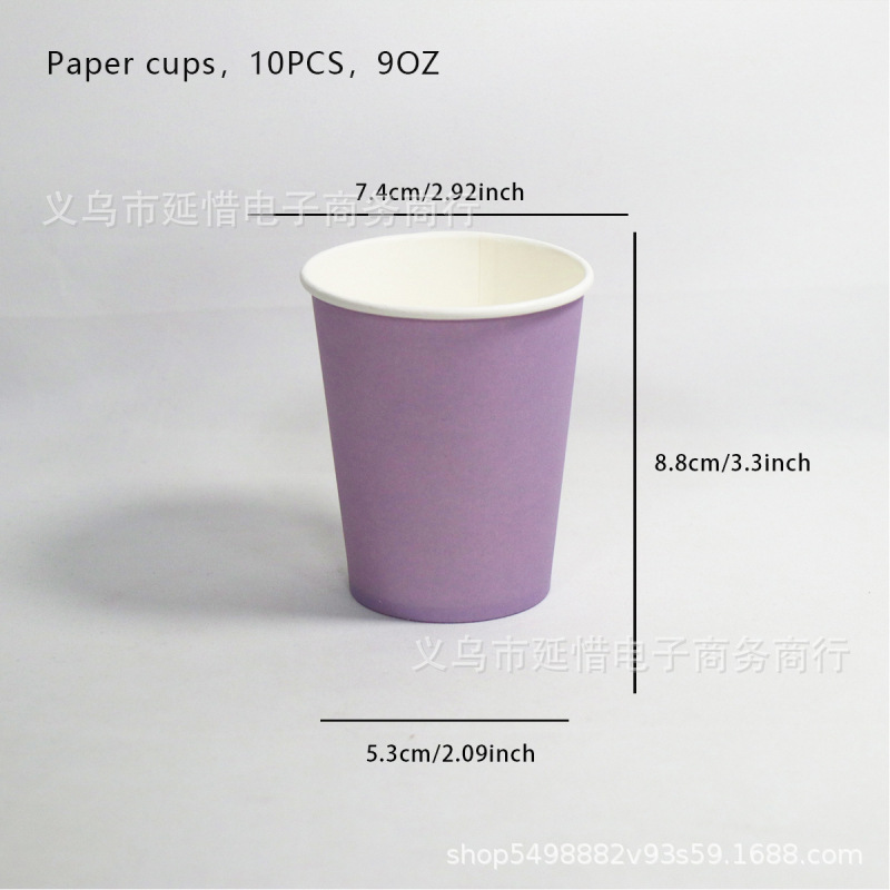 Tazas de papel de color para niños artísticos hechos a mano DIY materiales de fabricación de tazas de papel comerciales de supermercados desechables fabricantes al por mayor image 20