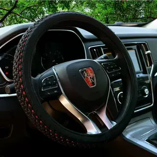 手编方向盘套 新款男女士车把套四季通用透气吸汗冰丝防滑套汽车