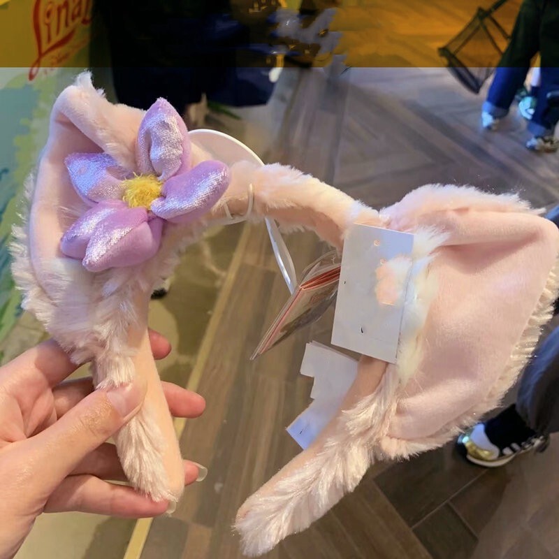 ディズニー購入 シェリーローズ ヘッドバンド 女性用 かわいい ダッフィーベア リボン ぬいぐるみ ヘッドバンド 遊園地 写真撮影 ヘアピン|undefined