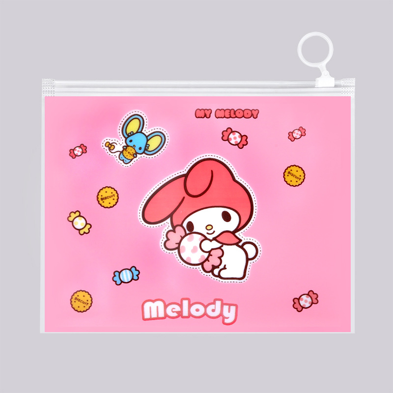 Oso fresa bolsa de almacenamiento máscara cosméticos impermeable sellado bolsa de almacenamiento temporal perro oreja grande lindo dibujos animados estrella Delu lápiz caso