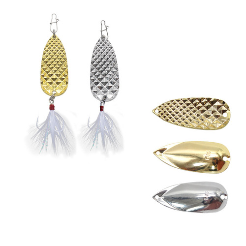 Holographic Cicada Blade Bait Lure Metal Artificial Fishing Gear White Strip Spoon Lure Red Eye Bait Freshwater