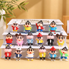 かわいい漫画クレヨンしんちゃんキーホルダーペンダント 3D 立体ブラインドボックスガシャポンバッグキーチェーン装飾ペンダント