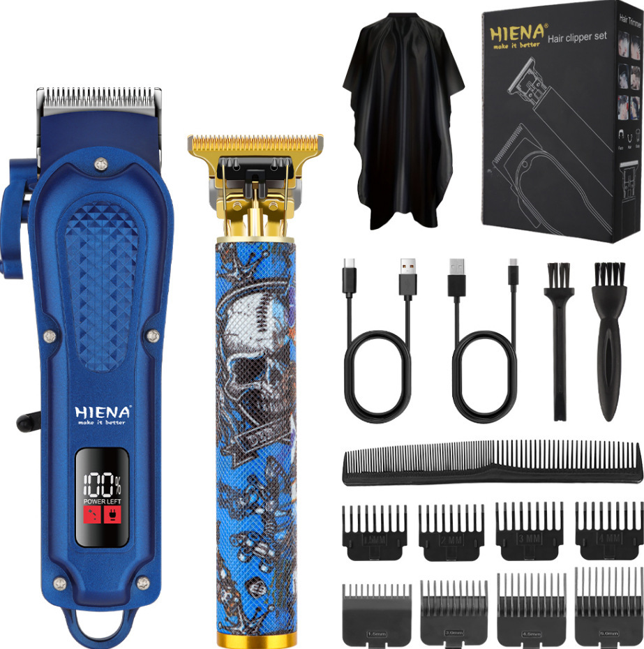 HIENA - cortador de pelo eléctrico conjunto de cabeza de afeitar retrógrado cabeza de aceite tallado cortador de pelo eléctrico cortador de pelo especial para salón de pelo