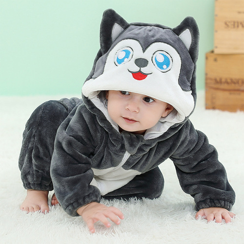MICHLEY baby onesies, flannel newborn clothes, infant and toddler animal pajamas for outings