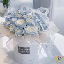 ✅抱抱桶白色小号圆形单个鲜花礼品包装盒花束插花筒永生花礼盒批