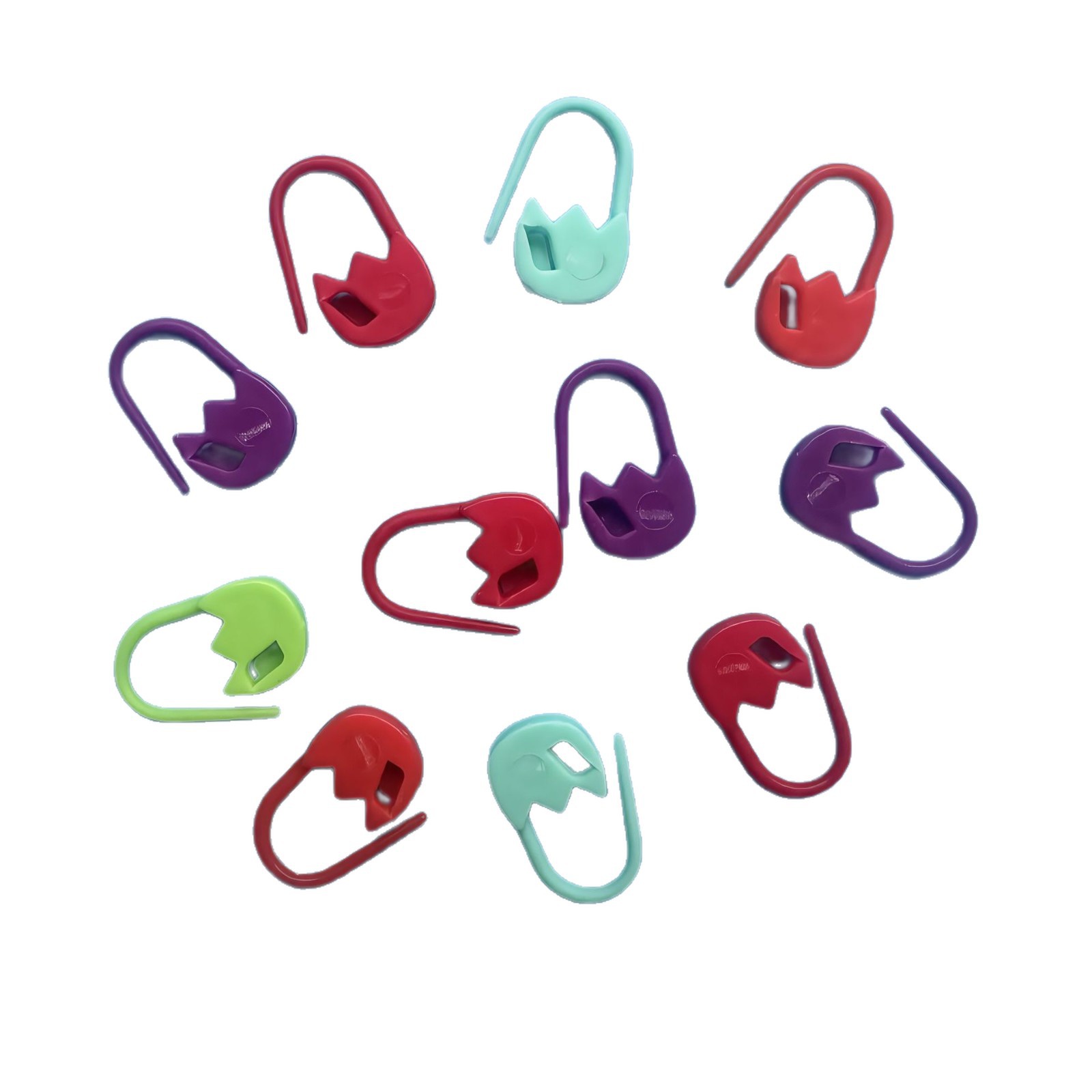 郁金香记号扣编织工具彩色塑料小别扣扣针记号别针防解别扣计数针