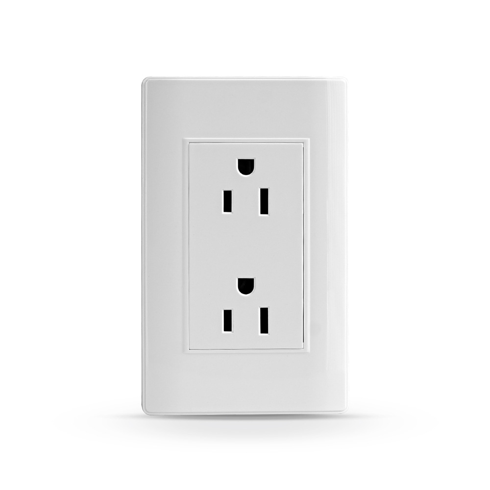 Exportación transfronteriza América del Sur 118B panel de PC americano plano de seis orificios toma de pared 16A 110-250V