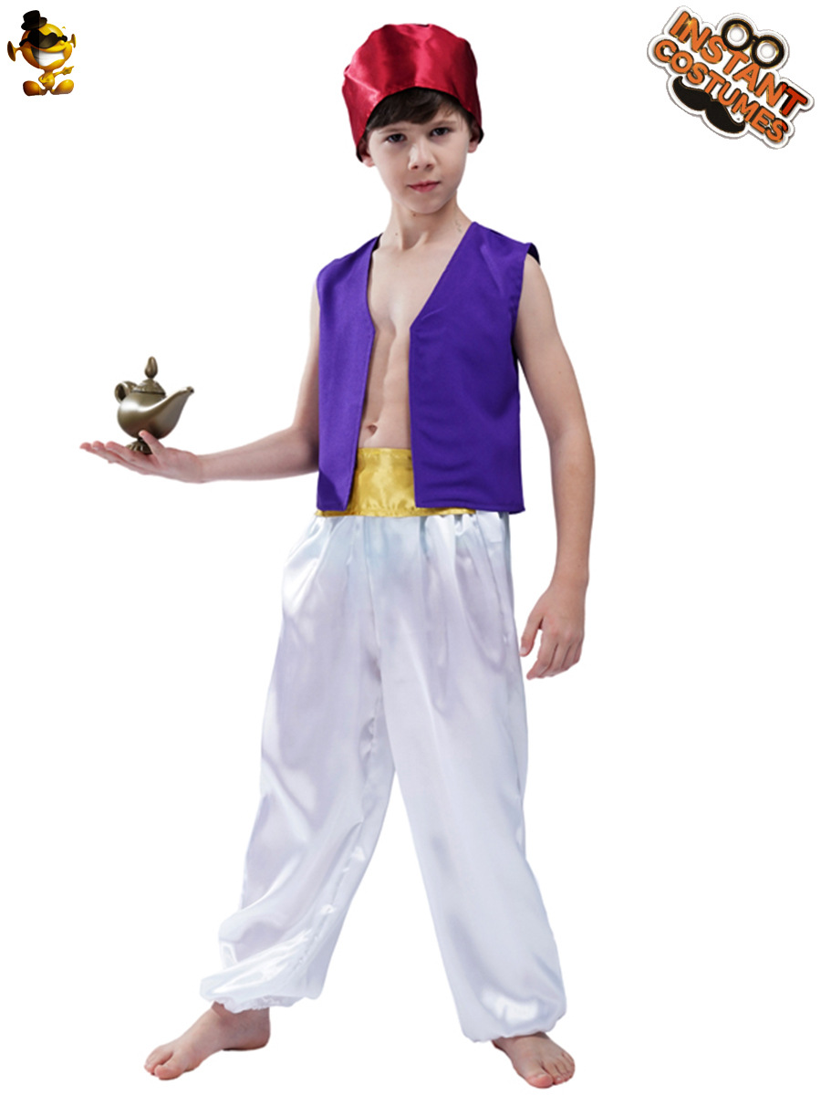Traje de príncipe árabe para niños traje de rol árabe de niño traje de escenario traje de rendimiento cosplay