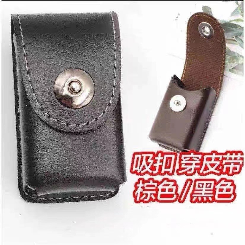 High-end 2023 New Classic Portable Magnet Buckle Folding Reading Glasses Case Wearable Belt Elderly Glasses Case