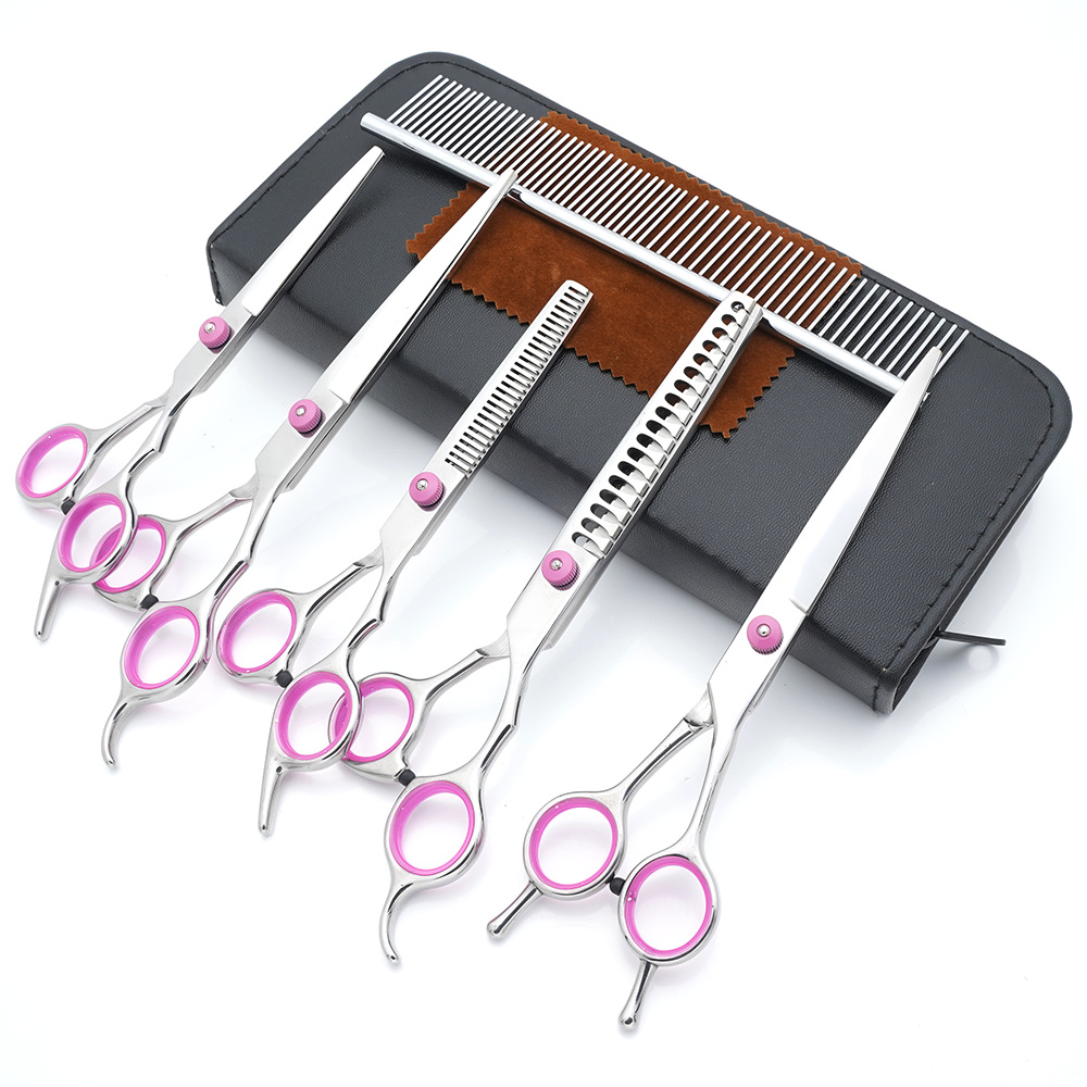 Tijeras de aseo para mascotas, tijeras de corte de pelo de acero inoxidable, tijeras especiales para perros, tijeras de dientes delgadas, tijeras de hueso de pescado, tijeras de corte de pelo de gato