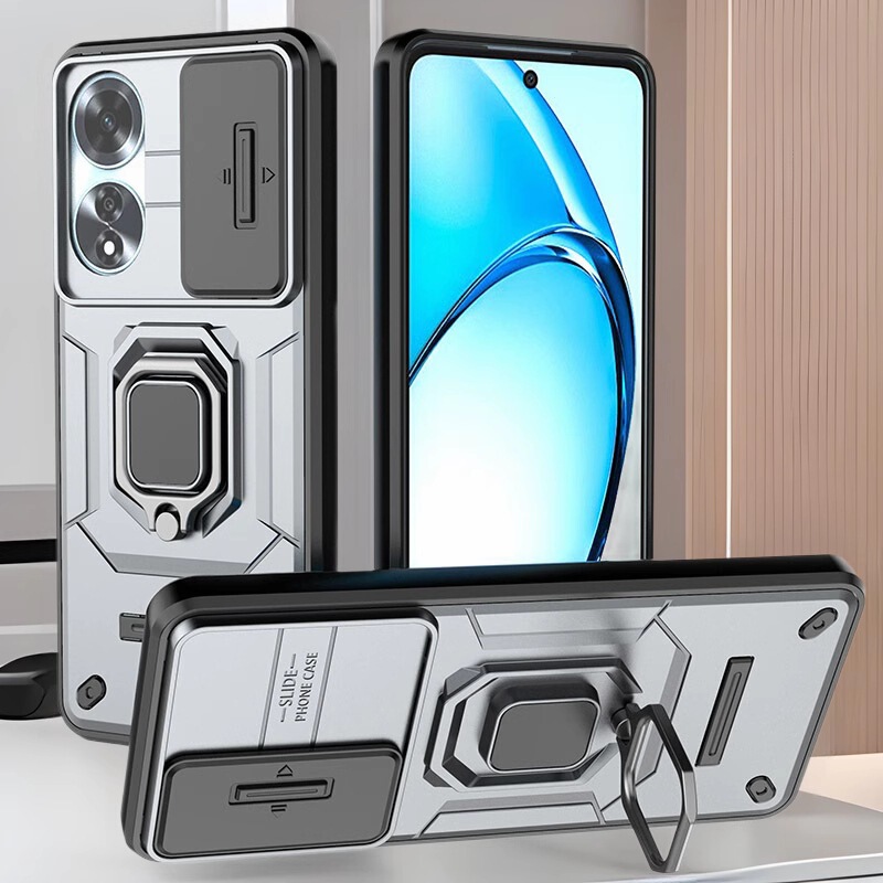 Suitable for Oppo Reno13 Mobile Phone Case A3Pro Battle Bear A60 Armor C67 Push Window Protective Cover Oneplus Ace3
