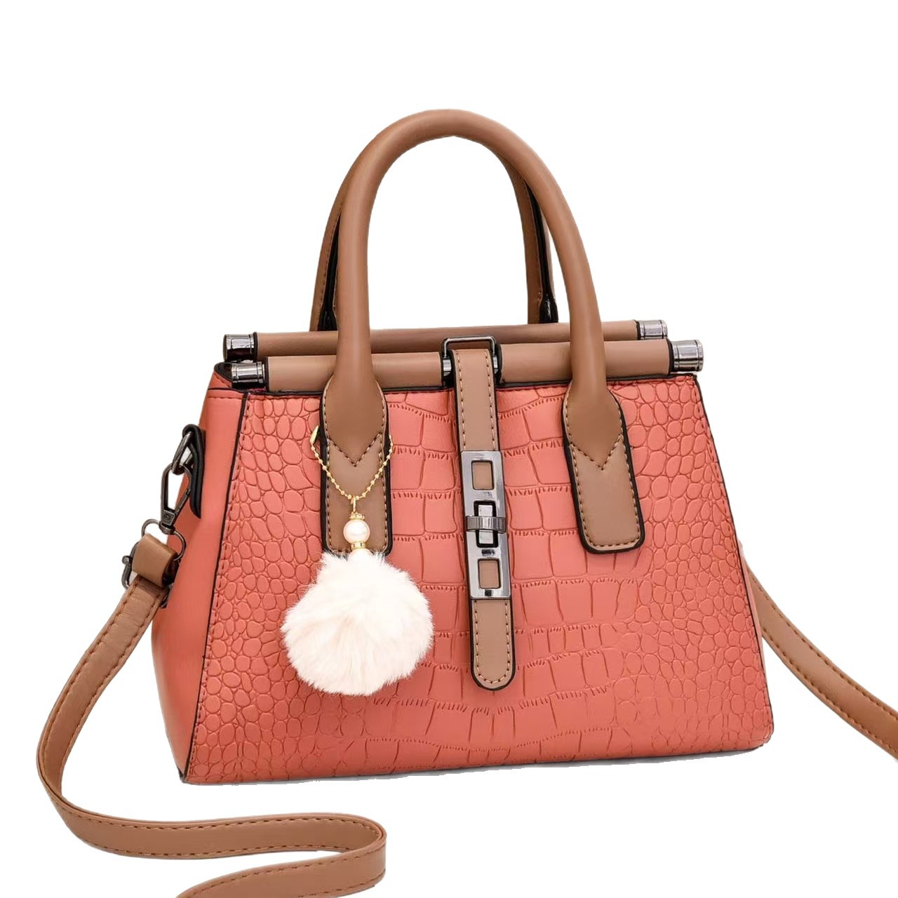 2025 nuevo bolso de mensajero para mujer bolso de patrón de cocodrilo de alta gama europeo y americano bolso de mujer de moda