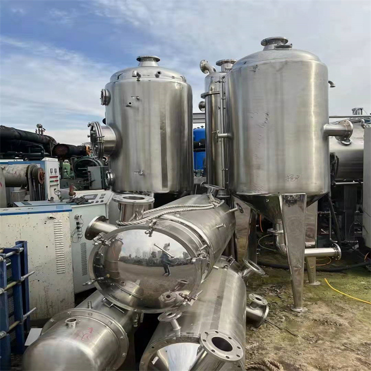 供应1000L双效浓缩蒸发器 二手MVR高盐度蒸发器