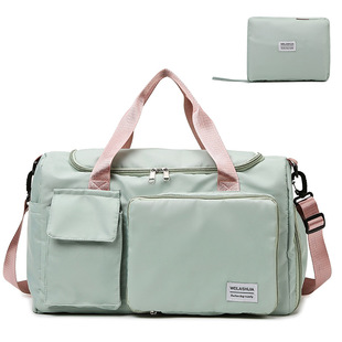 Fitness Bag large capacity yoga sports bag wet and dry separation travel bag short trip boarding bag folding luggage bag