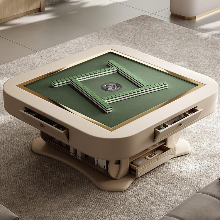 Mesa de centro, mesa de mahjong, máquina de comedor, mesa de comedor, placa de roca elevadora de doble uso, apartamento pequeño para el hogar, moderno y simple de alta gama, nuevo