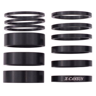 X-Cansun Front Fork Gasket Aluminum Alloy 12-Pack Front Gasket Bicycle 28.6mm Bowl Gasket