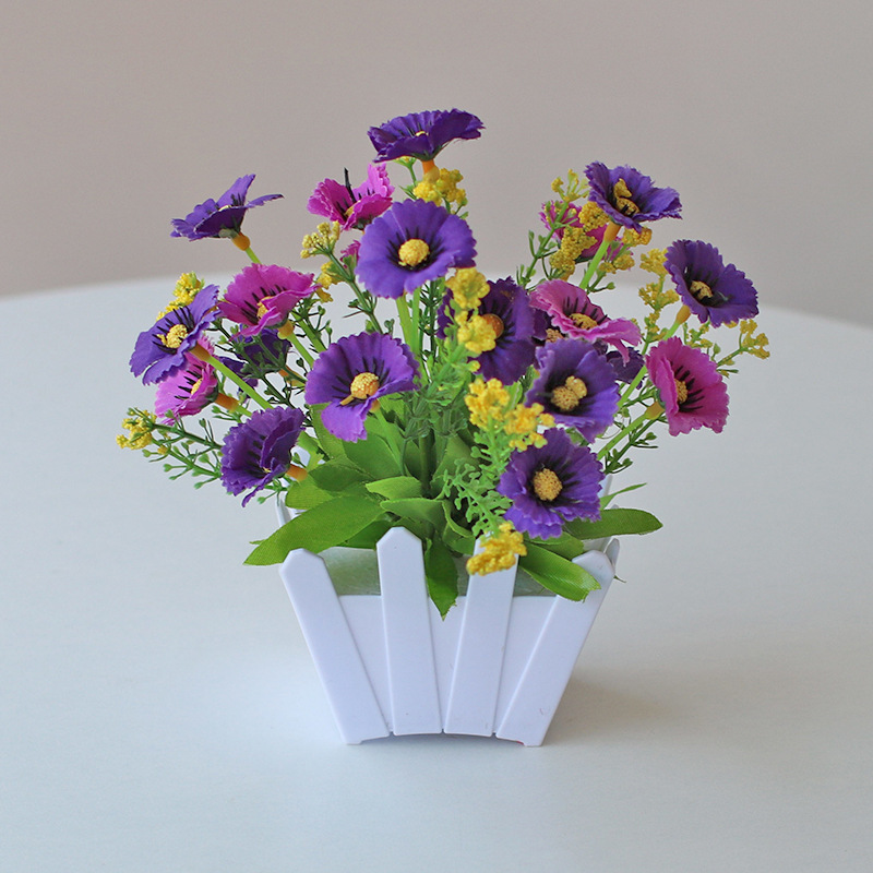 Planta artificial bonsai eucalipto Lysiana flor artificial planta verde Planta artificial decoración del hogar Fuente de la fábrica